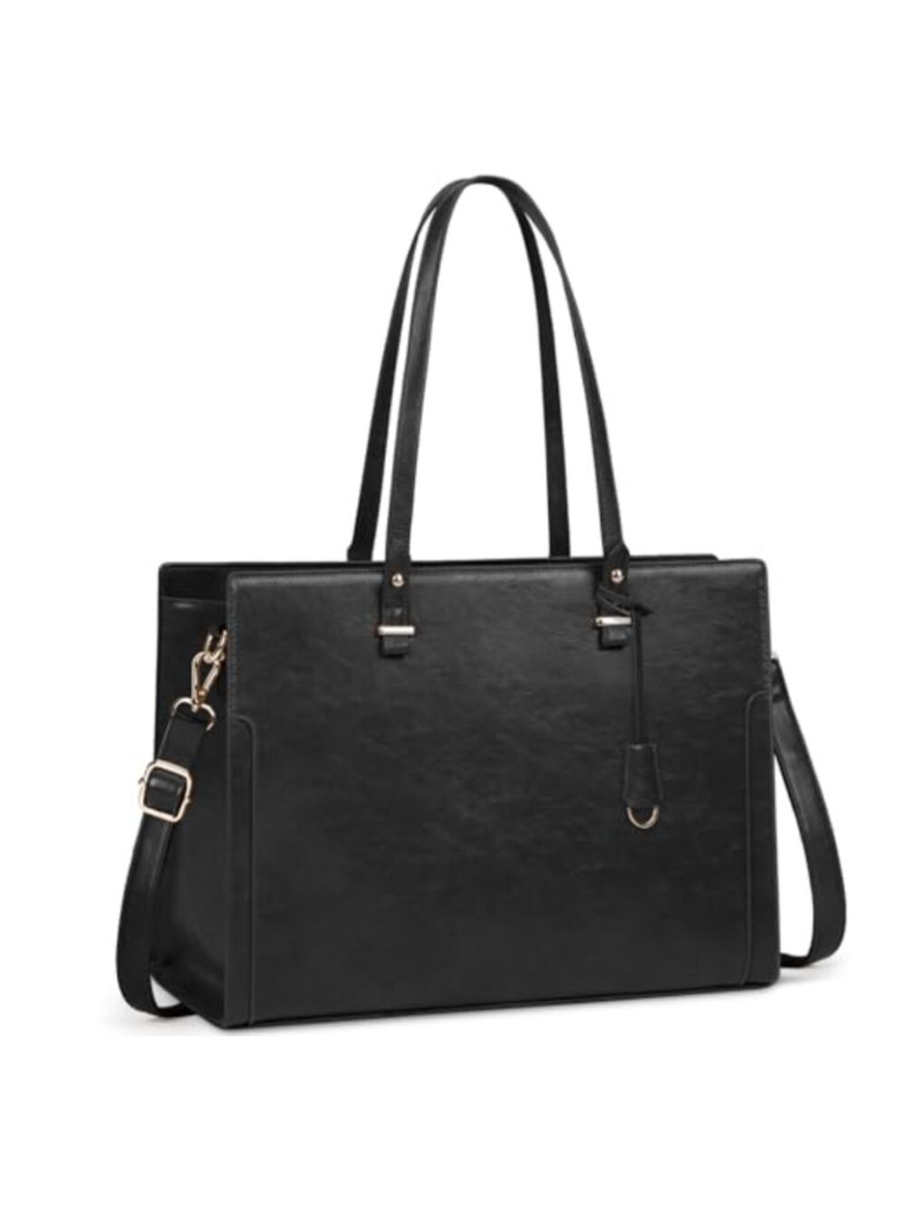 Vintage Laptop Bag Fits 15.6 Inch PU Leather Work Tote Messenger Shoulder Bag